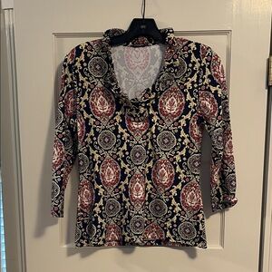 J McLaughlin Elegant Paisley Blouse